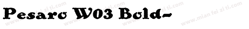 Pesaro W03 Bold字体转换